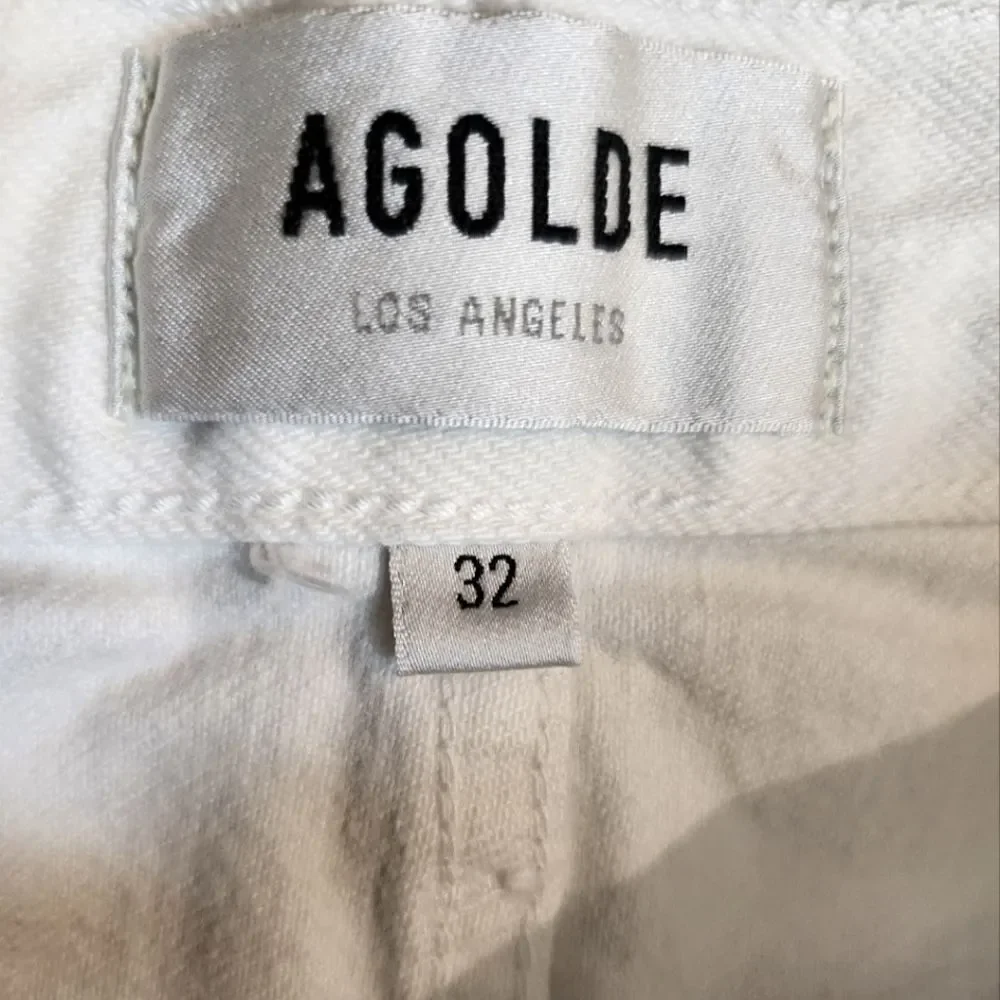 Agolde Parker Long Short Loose Fit Vintage Short Denim Jeans Dough Size 32